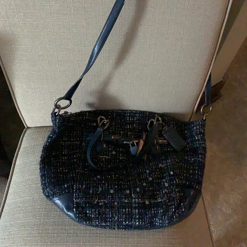 BLUE MULTI TWEED SATCHEL 17813 Mint Condition / used handful of times only